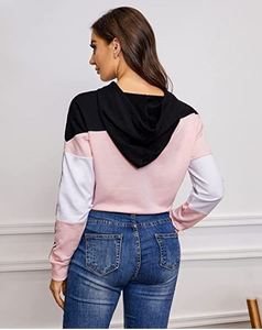 Sudadera corta con capucha para mujer, ropa para entrenamiento, venta al por mayor - Product Image 3