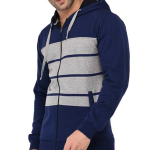 Nouveautés Smooth Color Block Polyester Soft Tech Fleece Poignets Design Hommes Gym Hoodies - Product Image 3