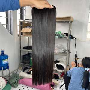 Extensions de cheveux vierges humains lisses et raides, vente en gros, super double trame, cheveux vietnamiens bruts, fournisseur de cheveux vierges humains lisses et raides - Product Image 4