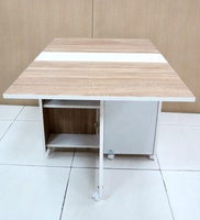 Table basse moderne en bois pliable multifonction avec roulettes, mobilier de salon, design mobile