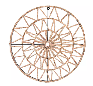 Décoration murale bohème rustique jacinthe d'eau faite à la main et paille suspendue Installation facile tendance chaude pour le salon utilisation intérieure - Product Image 3