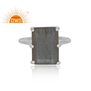 ง่ามเซ็ตแหวนเงินแข็งปรับได้สำหรับเด็กผู้หญิง,แหวนหินลาบราดอไรต์แข็งแรงทนทานขายส่งเครื่องประดับ - Product Image 2