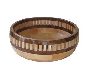 ชามไม้แท้สำหรับเสิร์ฟอาหารทำด้วยมือชามเสิร์ฟอาหารทำด้วยมือเหมาะสำหรับสลัดผลไม้ - Product Image 1