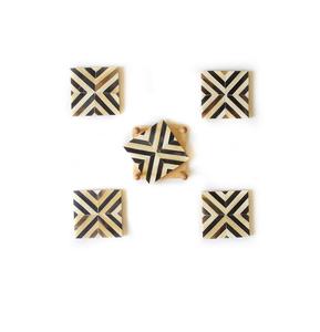 Posavasos con incrustaciones de hueso de la mejor calidad, juego de posavasos, vajilla de taza de cocina, color gris personalizado, venta al por mayor - Product Image 4