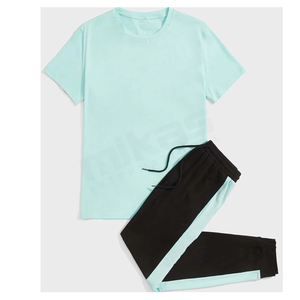 ชุดวอร์มวิ่ง2ชิ้น,ชุดวิ่งสไตล์ลำลองระบายอากาศได้ดีออกแบบโลโก้แฟชั่นล่าสุด - Product Image 5