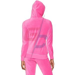 เสื้อแจ็กเก็ตกำมะยาวพร้อมฮู้ดของผู้หญิงกำหนดได้เอง - Product Image 4