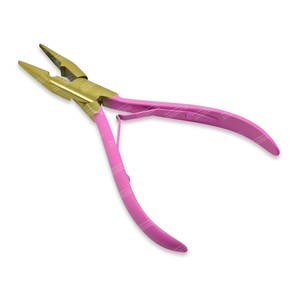 Kit d'outils d'extension de cheveux en acier inoxydable doré et rose - Product Image 6