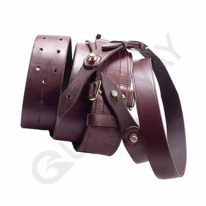 Sam Brown Croix Ceinture En Cuir Véritable Cérémonial Devoir Ceinture Personnalisé Marron Couleur Vente Par Quantité En Vrac - Product Image 1