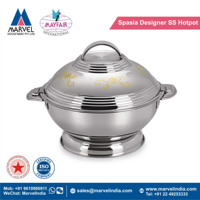 Couvercle de pot chauffe-plat Spasio en acier inoxydable, poli miroir, design moderne, écologique, pour la restauration et la cuisine
