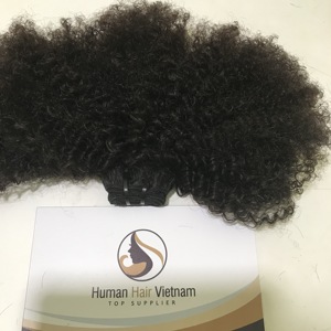 100% 10a afro crépus bouclés non transformés double dessiné cuticule aligné cru Vietnam humain vierge extension de cheveux - Product Image 5
