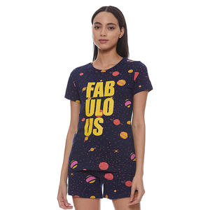 ชุดลำลองสตรี,ชุดนอนไซส์ใหญ่พิเศษขายดีเสื้อยืดแบบสั้นสำหรับฤดูร้อน - Product Image 1