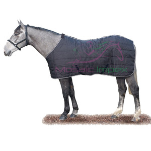 Alta calidad al por mayor personalizado Combo Fly Sheet verano Turnout Cooler caballo alfombra impermeable con relleno de algodón para caballos - Product Image 4