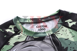 Custom Printed Rash Guard Sublimation Printed <b>Rashguard</b> Mma Rushguard Bjj OEM Mma Rash Guards - Product Image 3