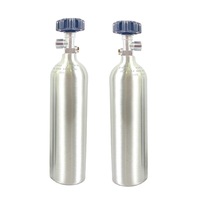 Gran oferta, cilindro de Gas CO2 de aluminio de 2L para acuario con válvula lateral frontal de alta presión W21.8 directamente de la fábrica de Taiwán