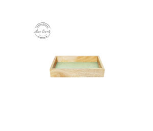 Bandeja de Servir de Madera con Base de Tela y Asas Recortadas, Elegante Organizador de Almacenamiento para Cocina, Comedor, Mesa de Café, Decoración - Product Image 3