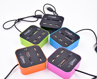 Venta Directa de Fábrica, Lector de Tarjetas Portátil Todo en Uno, Hub USB Externo Compatible con Tarjetas TF/SD/MMC, USB 2.0/1.1