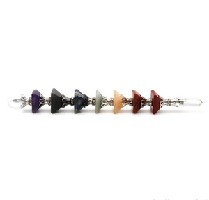 Bâton décoratif en pierre naturelle en forme de pyramide 7 chakras, avec crayon en cristal et bâton de reiki pour la guérison (vente en gros) - Product Image 5