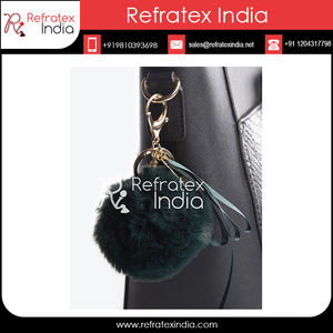 Llaveros elegantes de Pompón, flecos de borla a la moda, precio al por mayor - Product Image 4