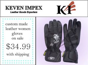 Black Full Finger Ski <b>Gloves</b> <b>Silver</b> Tribal Design Thermal Insulated Keven Impex KI-1708 Touchscreen Compatible Breathable Hook - Product Image 2