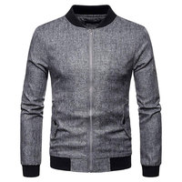 Veste bomber décontractée pour homme, coupe slim, hiver, sur mesure, 94% polyester, 6% élasthanne, couleurs personnalisées, respirante, séchage rapide