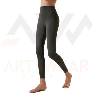 Ropa de correr de cintura alta para mujer, licra, poliéster, gimnasio, Fitness, nuevo estilo, Color sólido, mallas de la mejor calidad, 2022 - Product Image 4