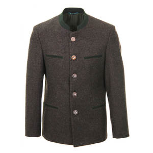 Lederhosen-Chaqueta tradicional de cuero occidental, campera bávaro de gamuza, OEM - Product Image 3