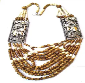 Bone Beads Necklaces Fashion Indian buffalo bone horn jewelry costume Artificial Handmade Handicrafts jewellery NK-20290