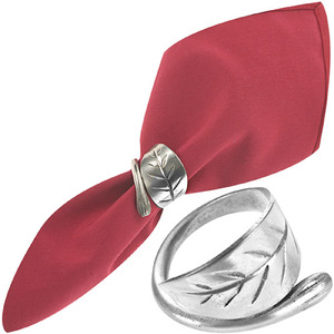 Juego de servilleteros de metal de latón dorado hecho a mano, servilleteros de diseño de hoja elegante para decoración de mesa de fiesta de boda - Product Image 2