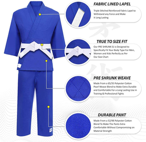 Wholesales custom judo karate uniform gi 550gm 750gm 850gm 950gm single and double weave/sports clothing - Product Image 5