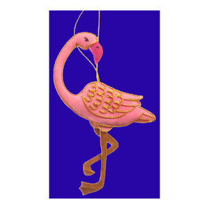 Ornements de Noël suspendus faits à la main en forme d'héron - Product Image 1