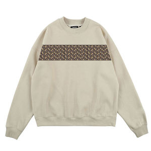 Jersey de algodón 100% para hombre y mujer, Jersey de algodón 330gsm, OEM, personalizado, de algodón, informal, de cuello redondo, Sudadera con cuello redondo - Product Image 1