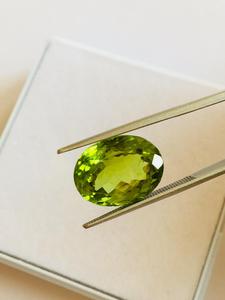 หินเพอริโดทธรรมชาติพลอยสีเขียวทรงวงรีได้รับการรับรองสำหรับเครื่องประดับ - Product Image 4