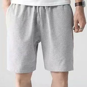 Bermudas ajustadas para hombre, pantalones cortos estampados a rayas grises clásicos para ropa informal | Algodón elástico de corte regular Premium - Product Image 3