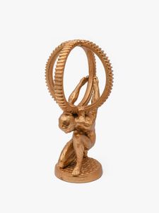 Accesorios para el hogar, escultura Atlas Titan, acabado de Metal para decoración del hogar, con logotipo personalizado de aluminio dorado - Product Image 3