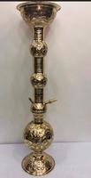 Nouvelle Chicha Miniature de Luxe Exclusive 2025 en Laiton Massif Faite à la Main, Finition Laquée, Origine Égyptienne, Modèle Farida Emperor-Queen