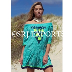 Tunique brodée en coton Aari, vêtements pour filles, à la mode, tendance, élégant modèle, meilleure vente, été - Product Image 5