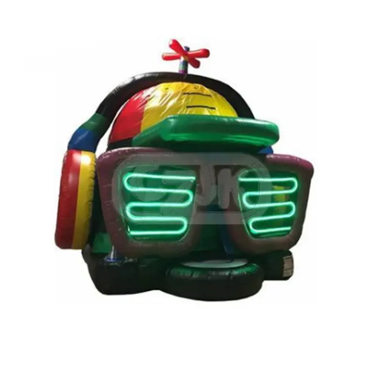 3D 헬멧 헤드셋 풍선 디스코 돔 경비원 DJ 바운스 하우스 댄스 파티 풍선 바