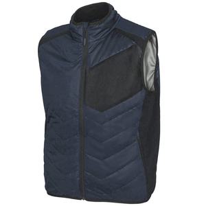 Custom Men's Quilted Vest Body <b>Warmer</b> with Funnel <b>Neck</b> Vest Waistcoat Lightweight Padded Outdoor Winter Gilt - Product Image 1