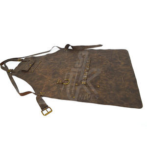 Delantal de trabajo de cuero genuino, utensilio de alta resistencia, para Chef, carnicero, carpintero, parrilla de lujo - Product Image 2
