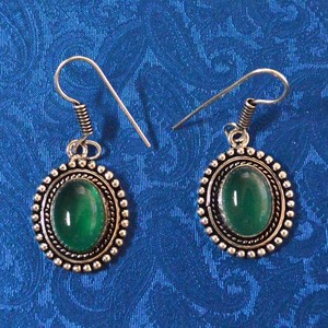 Buy Online Green <b>Onyx</b> Earing : Green <b>Onyx</b> Earing for Sale - Product Image 1