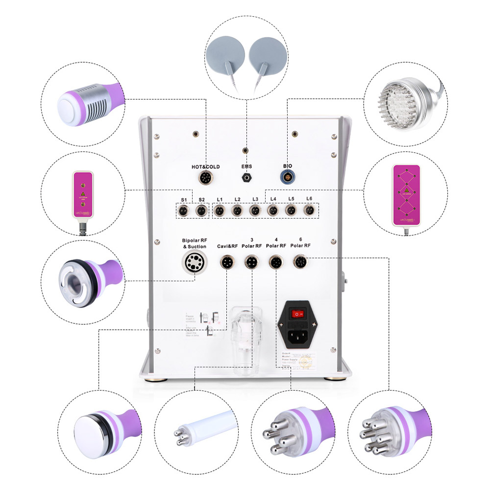Mychway 10 EM 1 Uniosetion Cavitação Vácuo RF LipoLaser 5mw Frio Fóton Micro Atual Slimming a Máquina Para Utilização do Salão de beleza