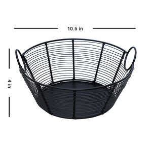 Panier en fer forgé avec poignées, rangement et organisation à domicile, panier à fruits pour la vaisselle, panier décoratif en Inde - Product Image 3