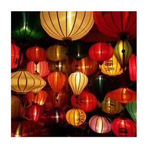 Vietnamese Hoi an Bamboo Round <b>Silk</b> Lanterns for Traditional Festival Tet Holiday Wedding - Product Image 4