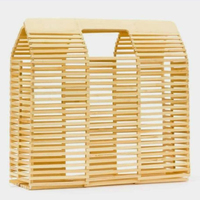 Sac à main en bambou rayé couleur naturelle, livraison rapide, style classique fait main, poignée personnalisée, forme moyenne, poids léger 0,3g