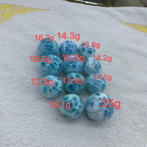 고품질 천연 구리 펙토 라이트 크리스탈 볼 비즈 쥬얼리 선물 Larimar 스톤 크리스탈 21-25mm 구체 홈 장식 - Product Image 2