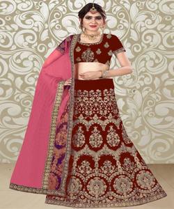 Fantaisie Broderie Séquence Travail Belle Fleur Conception Lehenga Choli avec Dupatta Aprty Porter Prix De Gros Ethnique Vêtement ApparelGarment - Product Image 6