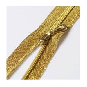 Fabricants de fermetures éclair en gros, fermeture éclair en métal à dents dorées brillantes, à extrémité ouverte, pour manteaux, avec curseur à verrouillage automatique, marque OZL - Product Image 1