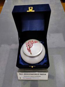 อลูมิเนียมที่สวยงามชีวิตโกศศักดิ์ศรีมือวาดโอดิสซีย์เผาศพโกศอุปกรณ์งานศพ BRASSWORLD อินเดีย - Product Image 2