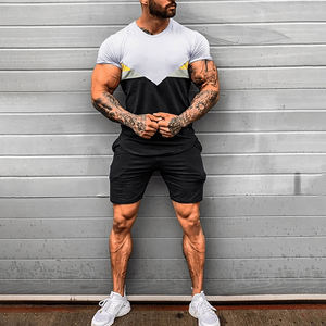 Survêtement d'été pour hommes, ensemble deux pièces, personnalisé, Short, vêtement de plage, t-shirt court - Product Image 5