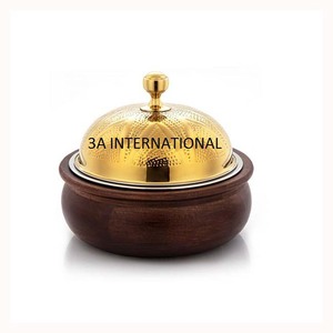 Pot de serveur de stockage des aliments Finition polie brillante Pot de serveur de nourriture Maison Hôtel Table à manger Pot de service Design martelé - Product Image 4